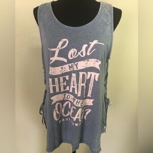 MV Sport Blue Graphic Tank Top
